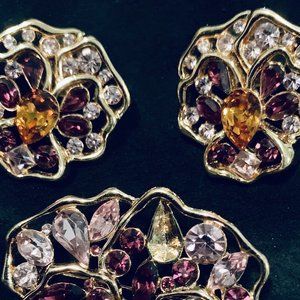Vintage Nolan Miller pansy  earings